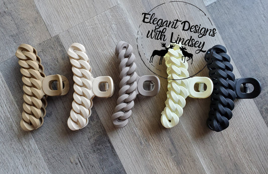 Matte Non-Slip Braided Hair Clip