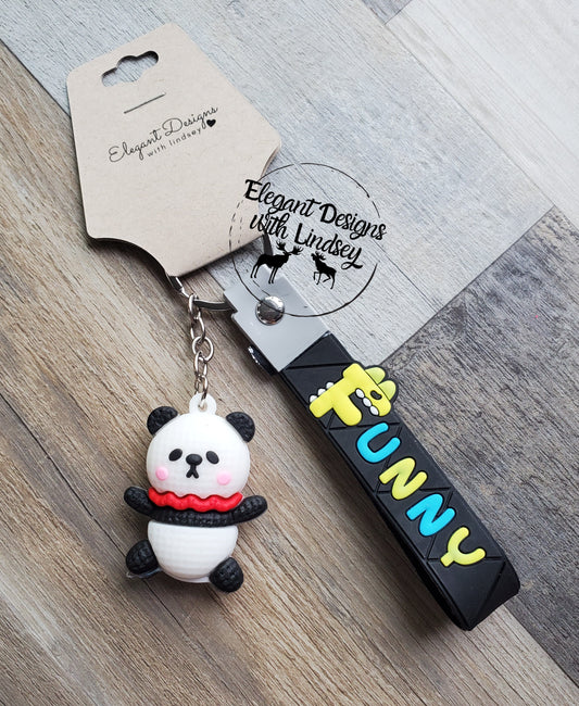 Panda Guy Keychain