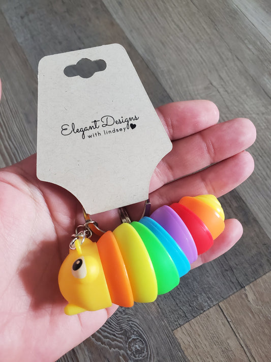 Yellow Head Caterpillar Keychain