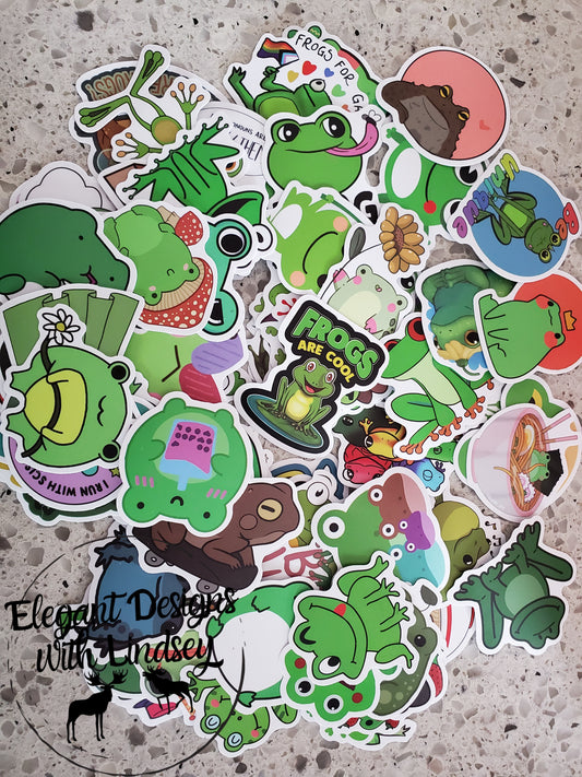 2pk Frog Stickers (random)