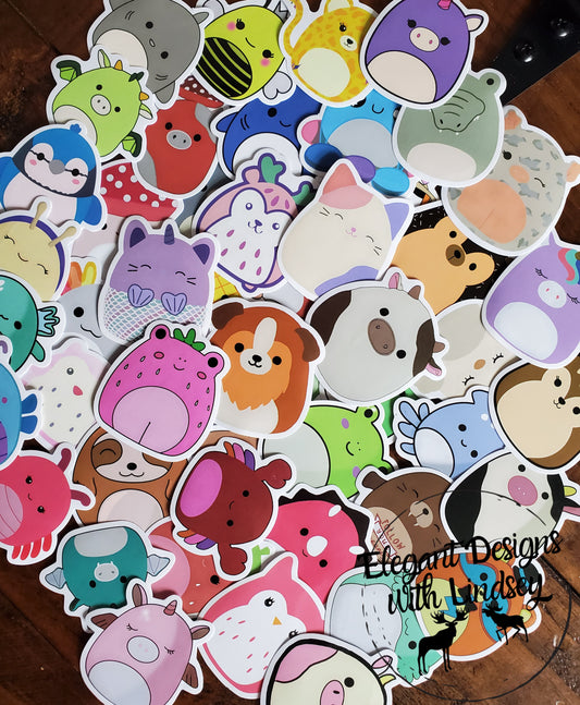 2pk Pillow Animal Stickers (random)