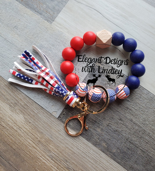 Patriotic Silicone Keychain (Style 4)