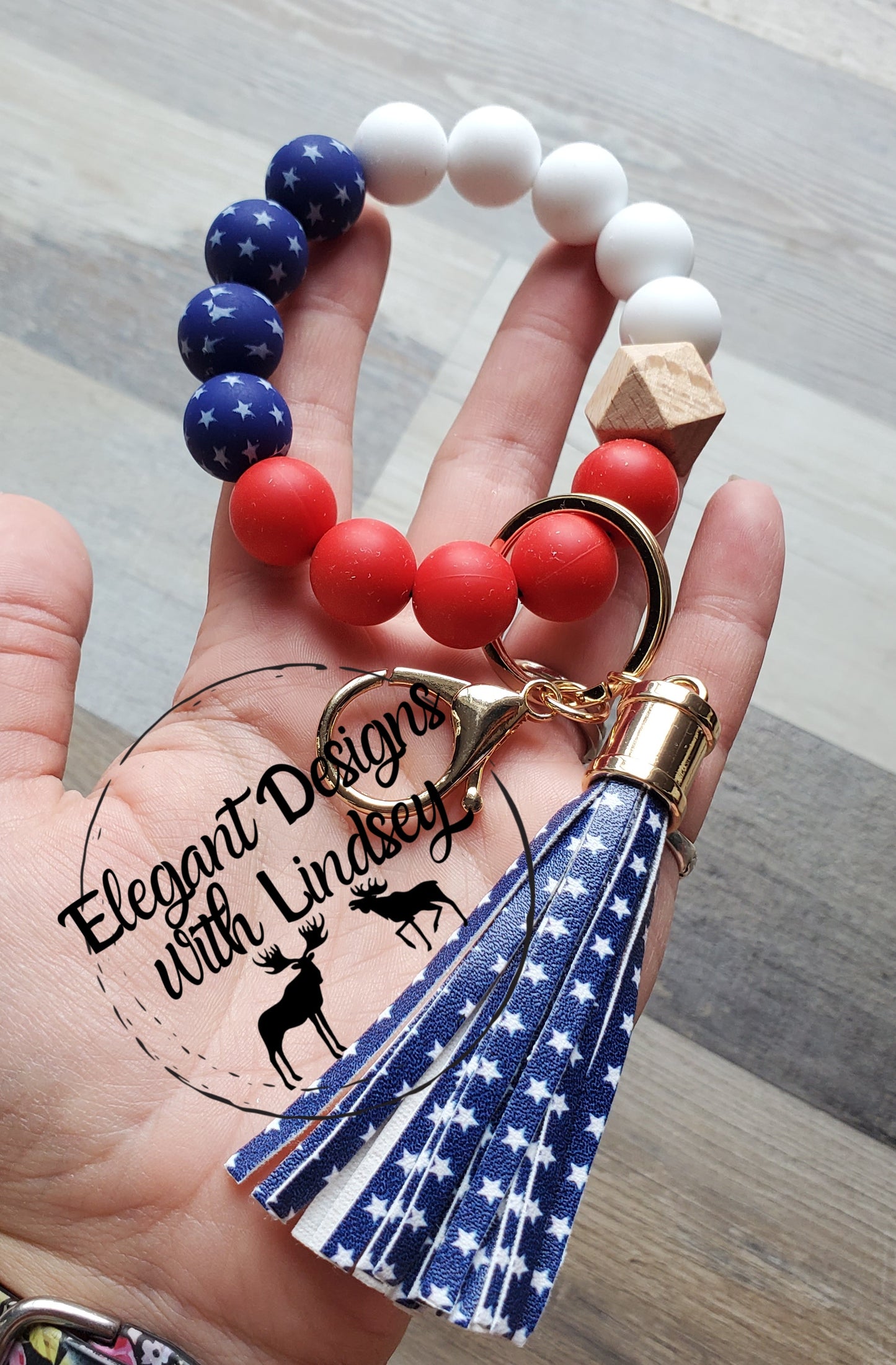 Patriotic Silicone Keychain (Style 3)