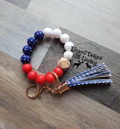 Patriotic Silicone Keychain (Style 3)