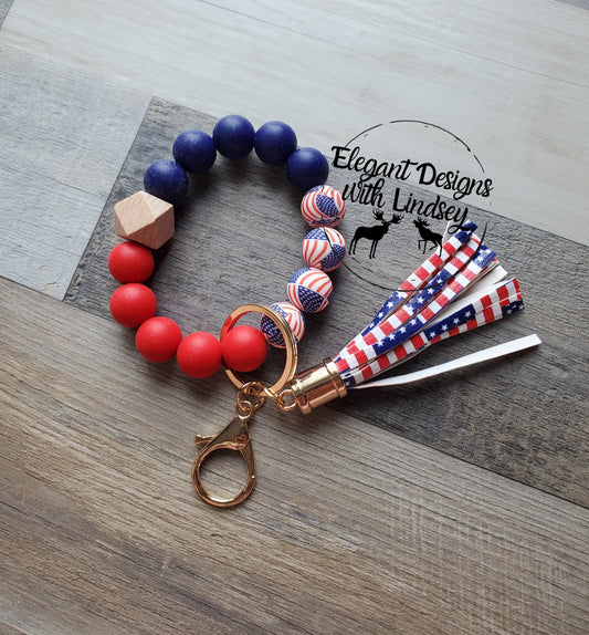 Patriotic Silicone Keychain (Style 2)