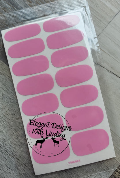 Finger Nail Polish Stickers- 20 -Solid