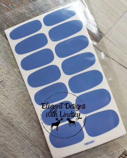 Finger Nail Polish Stickers- 17 -Solid