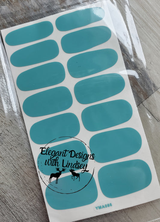 Finger Nail Polish Stickers- 12 -Solid