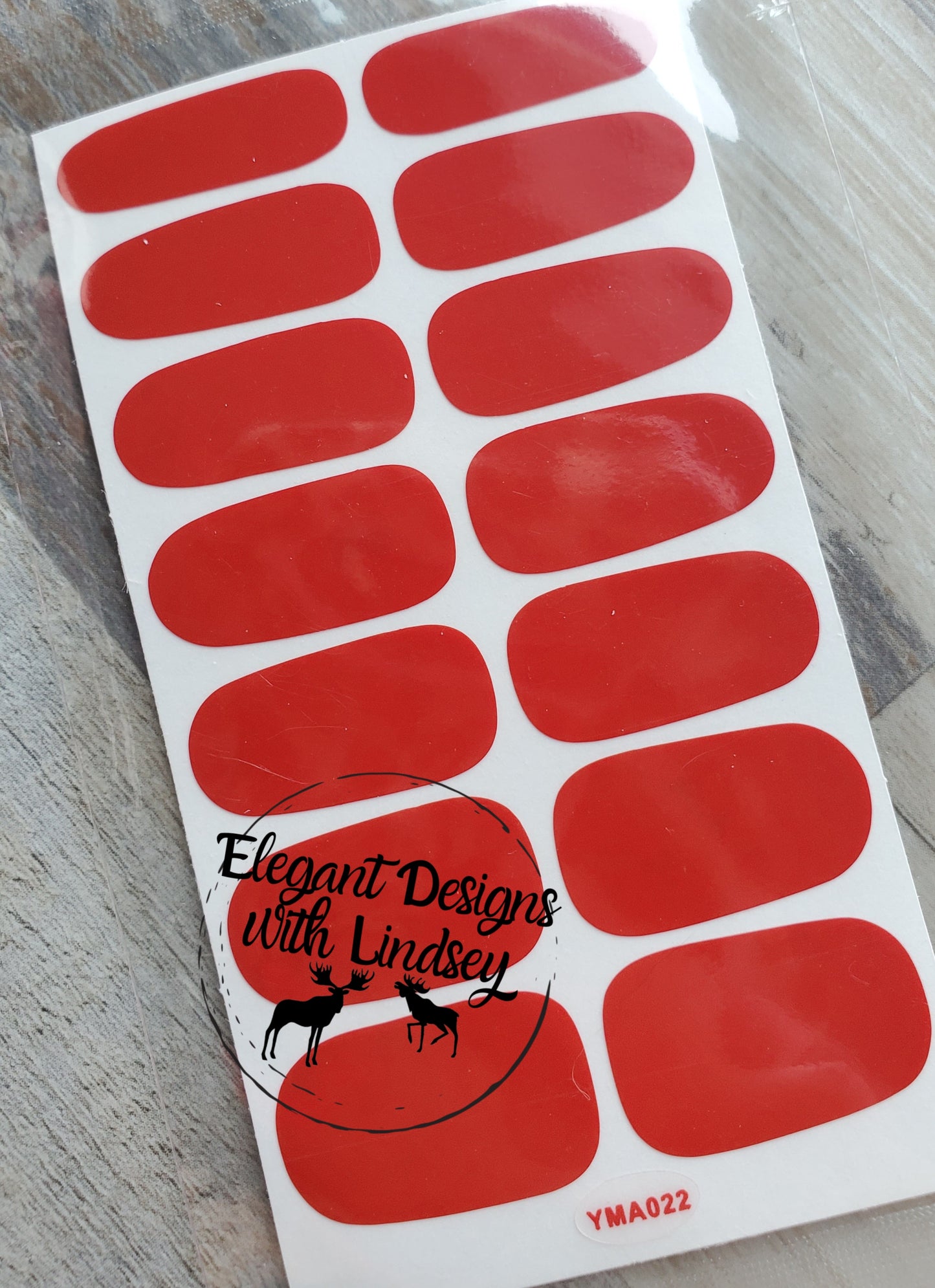 Finger Nail Polish Stickers- 6 -Solid