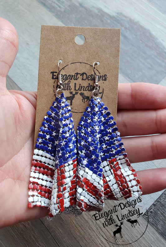 American Flag Earrings