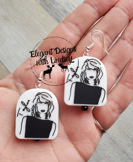 Girl Silicone Bead Earrings