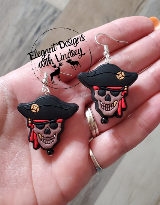 Pirate Silicone Bead Earrings