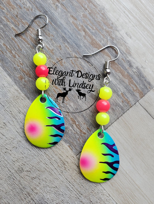 VooDoo Tiger Stripe Spinner Earrings