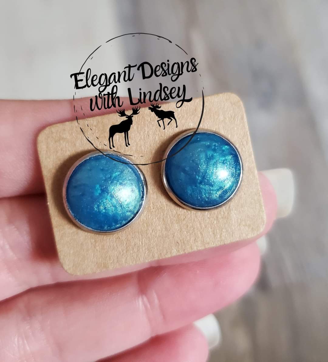 Resin Atlantis Resin Stud Earrings