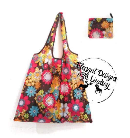 Foldable Shopping Bag- (Pink)