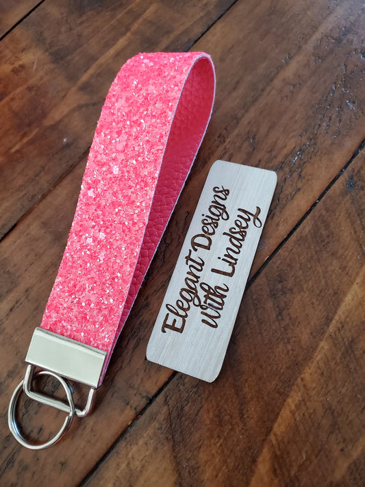 Pink Key Fob Wristlet Keychains