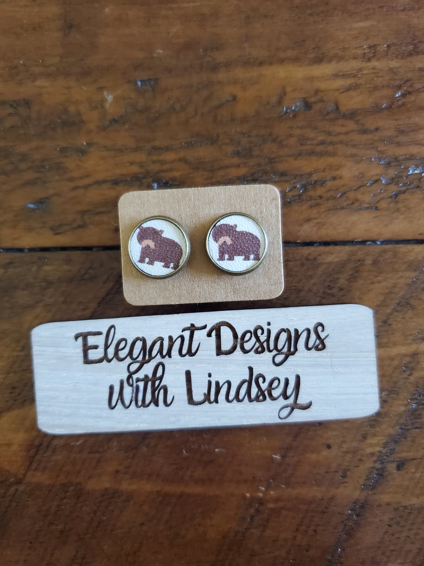 Bear Stud Earrings