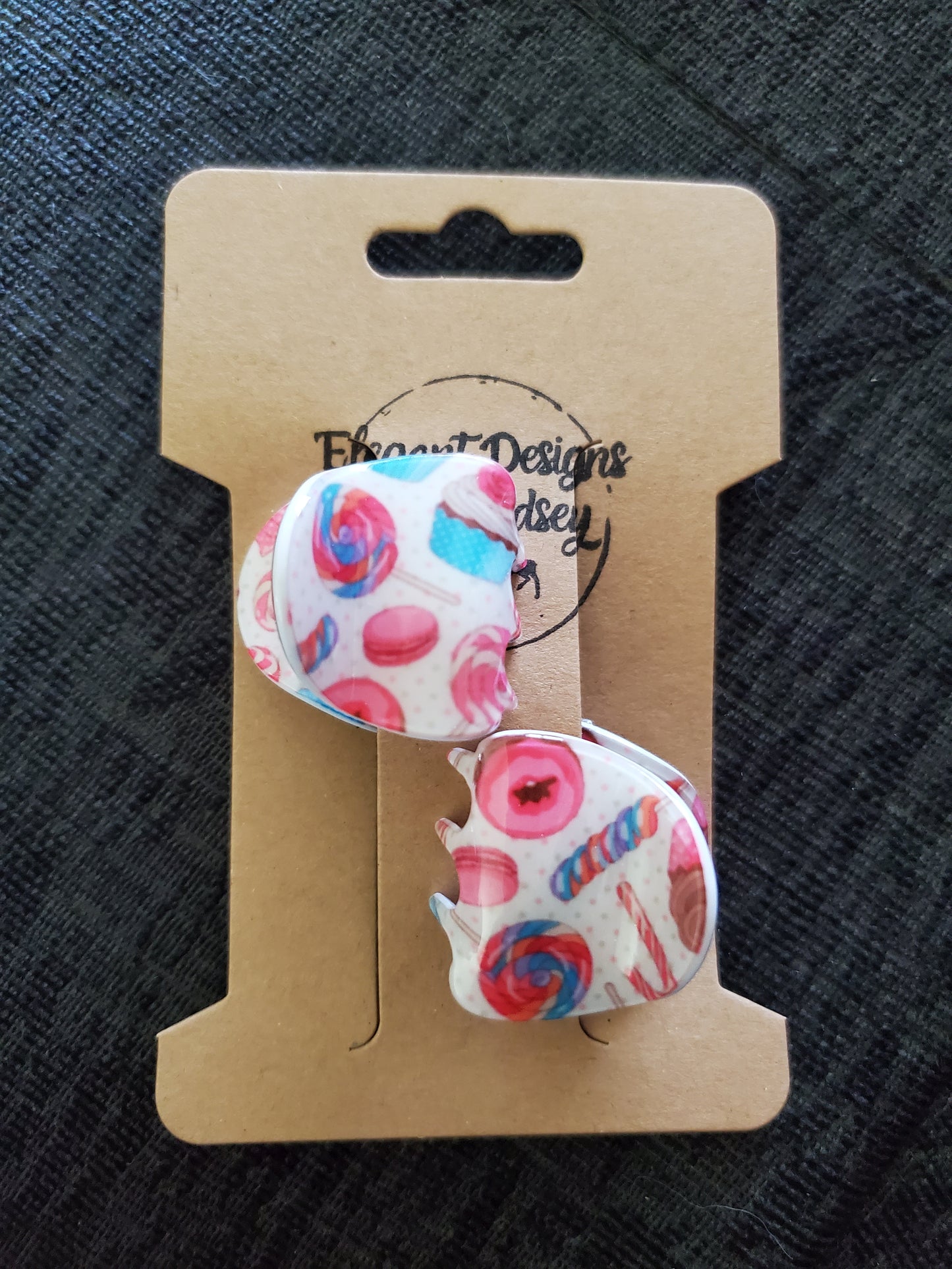 2pk Mini Sweets Hair Clips