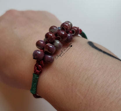 Burgundy bracelet