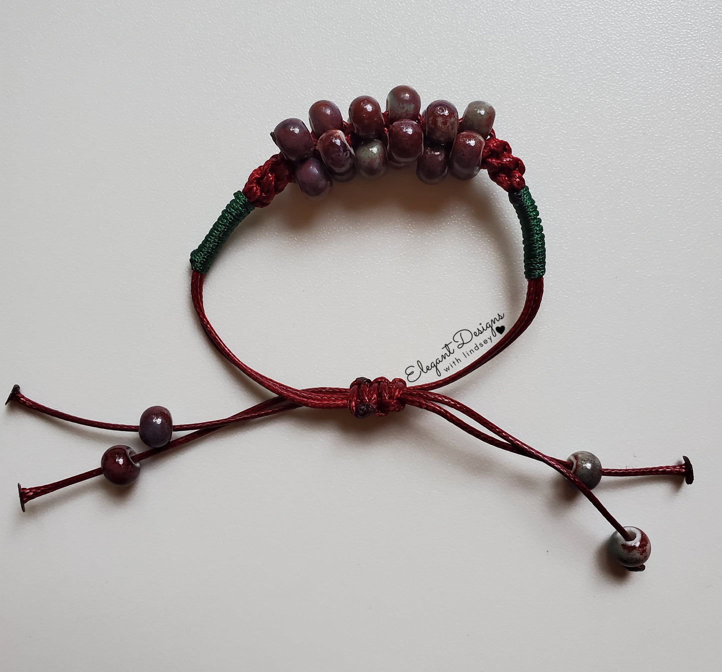 Burgundy bracelet