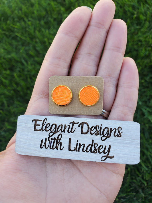 Neon orange Stud Earrings