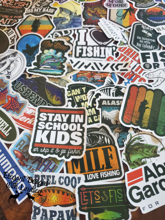 2pk Fishing Stickers (random)