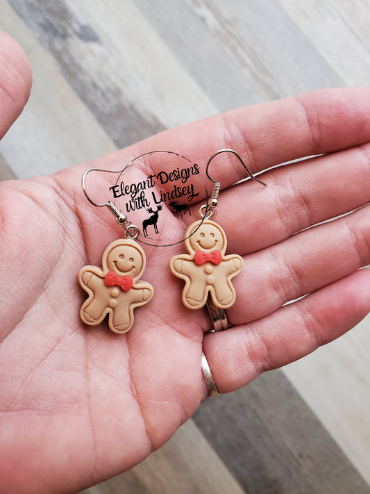 Gingerbread Resin Earrings