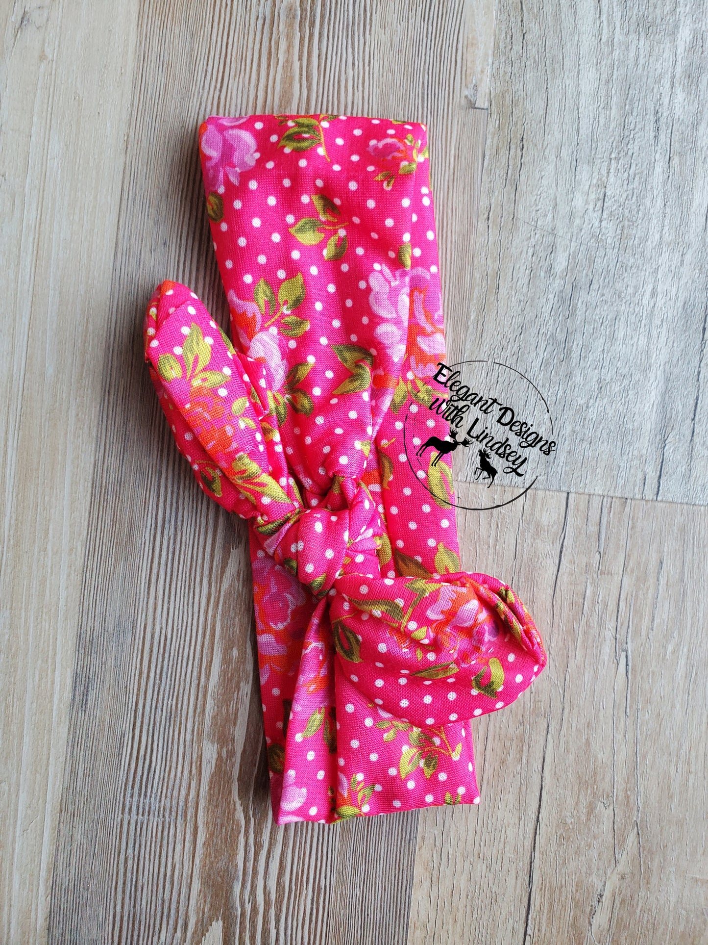 Pink Toddler Floral Infinity Headband