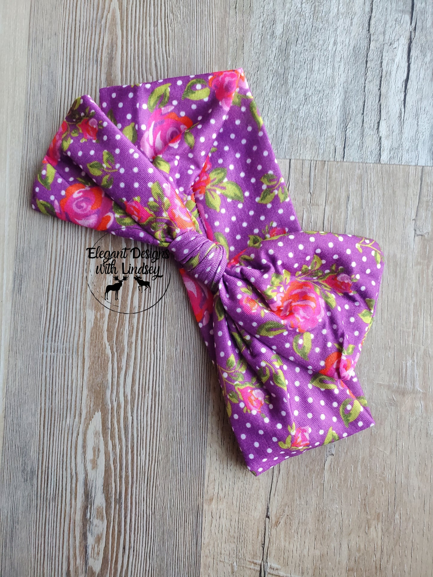 Purple Toddler Floral Infinity Headband