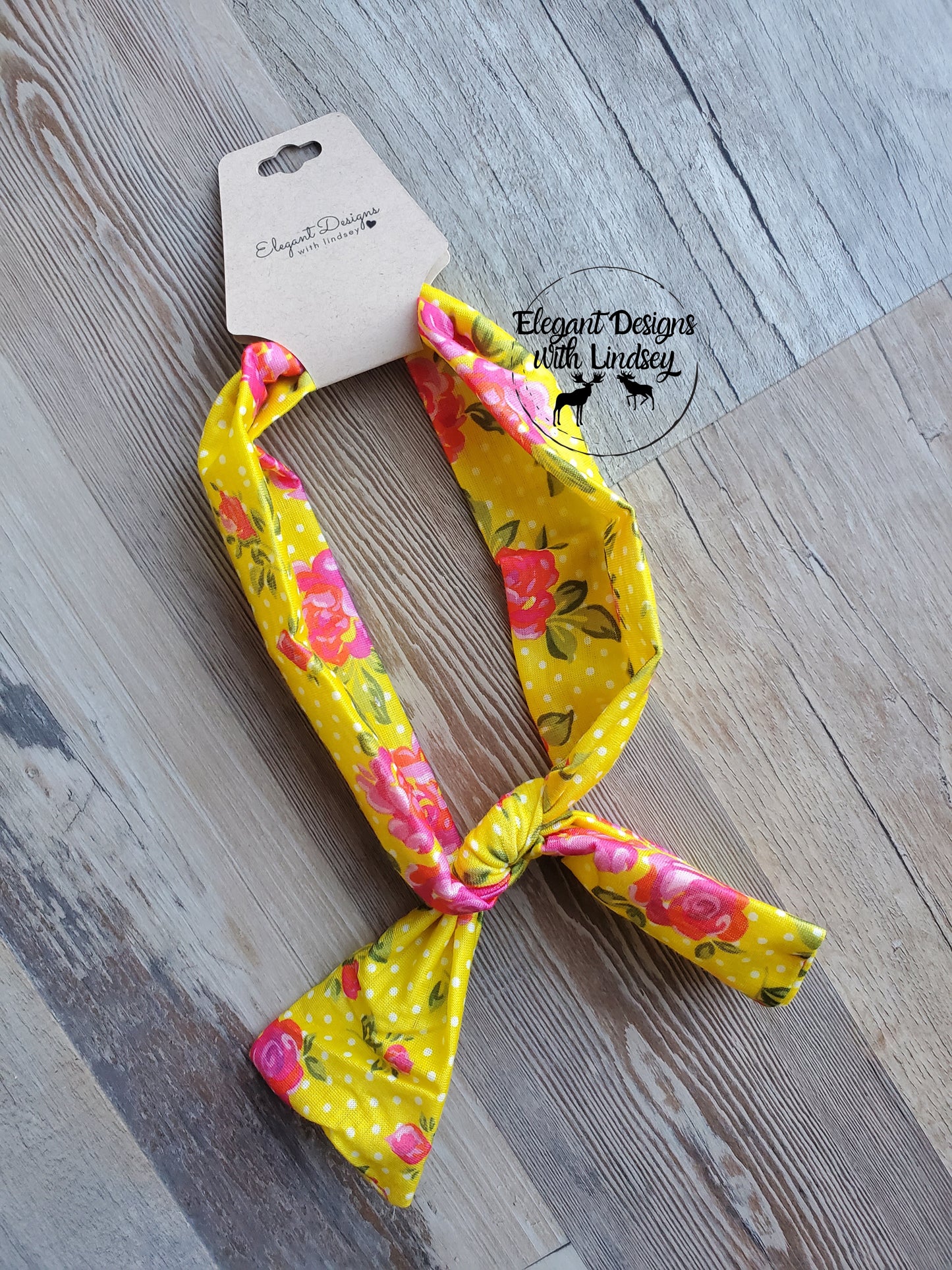 Yellow Toddler Floral Infinity Headband