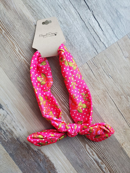 Pink Toddler Floral Infinity Headband