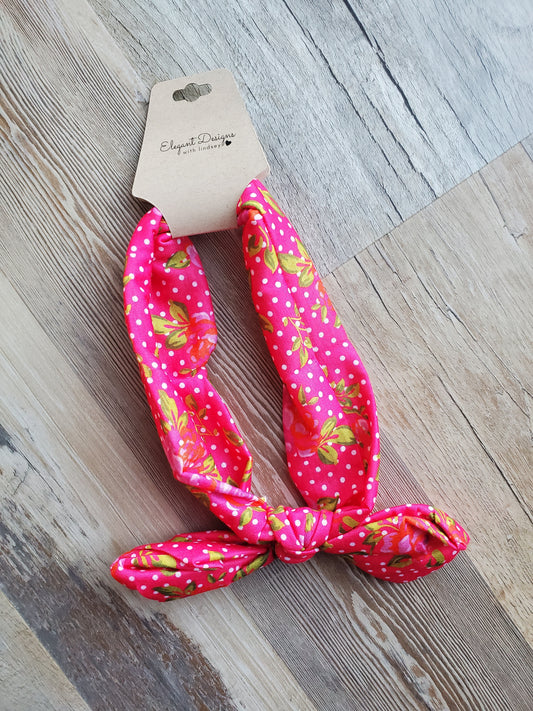 Pink Toddler Floral Infinity Headband