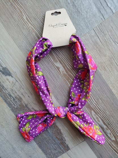 Purple Toddler Floral Infinity Headband