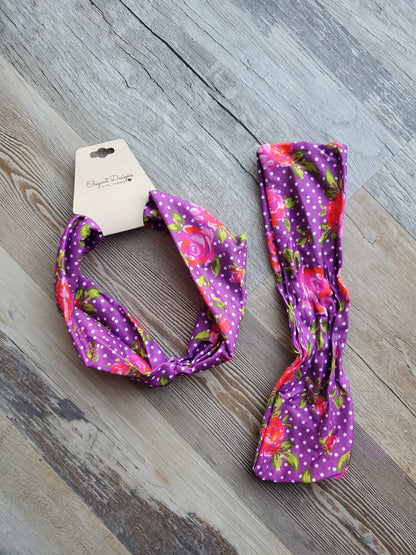 Pink Toddler Floral Infinity Headband