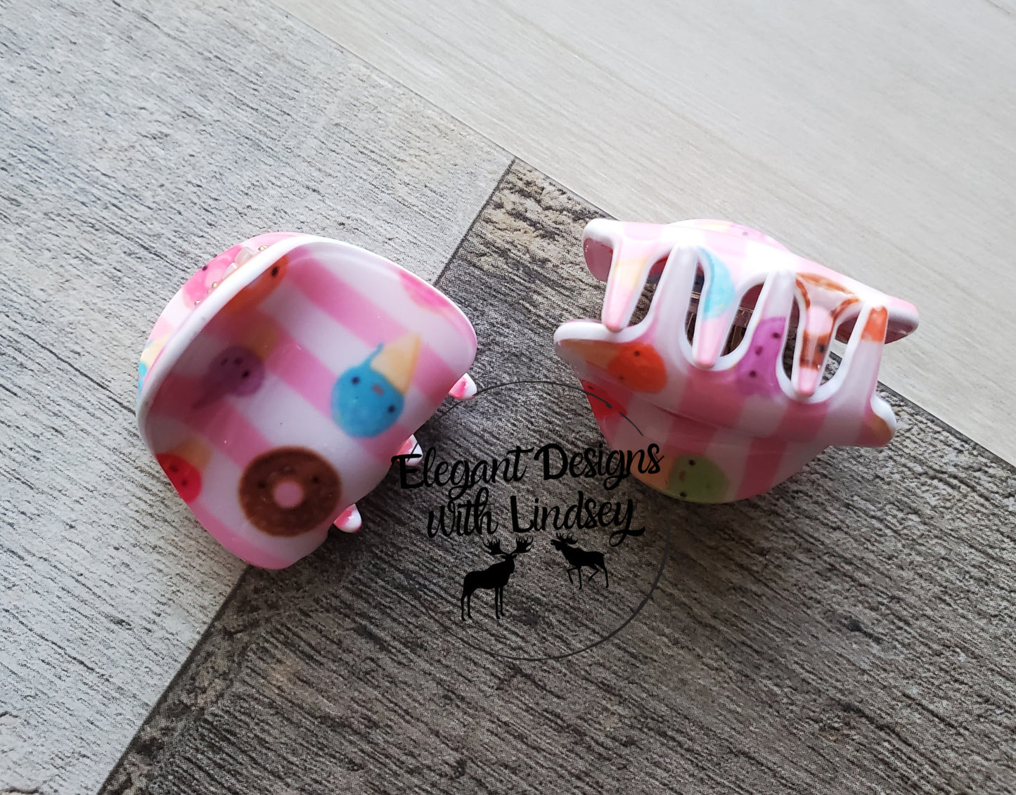 2pk Mini Sweets Hair Clips