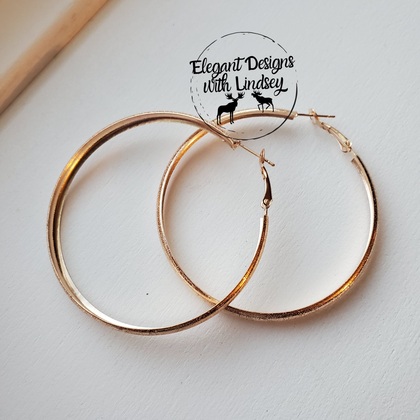 Champagne Textured Hoops