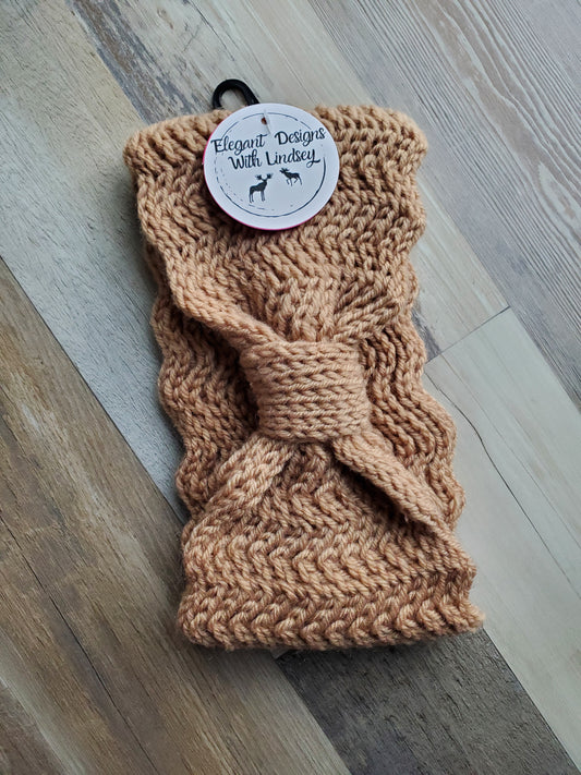 Tan knit headband