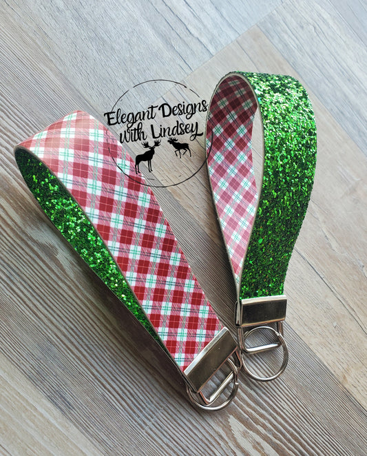 Christmas Key Fob Wristlet Keychains