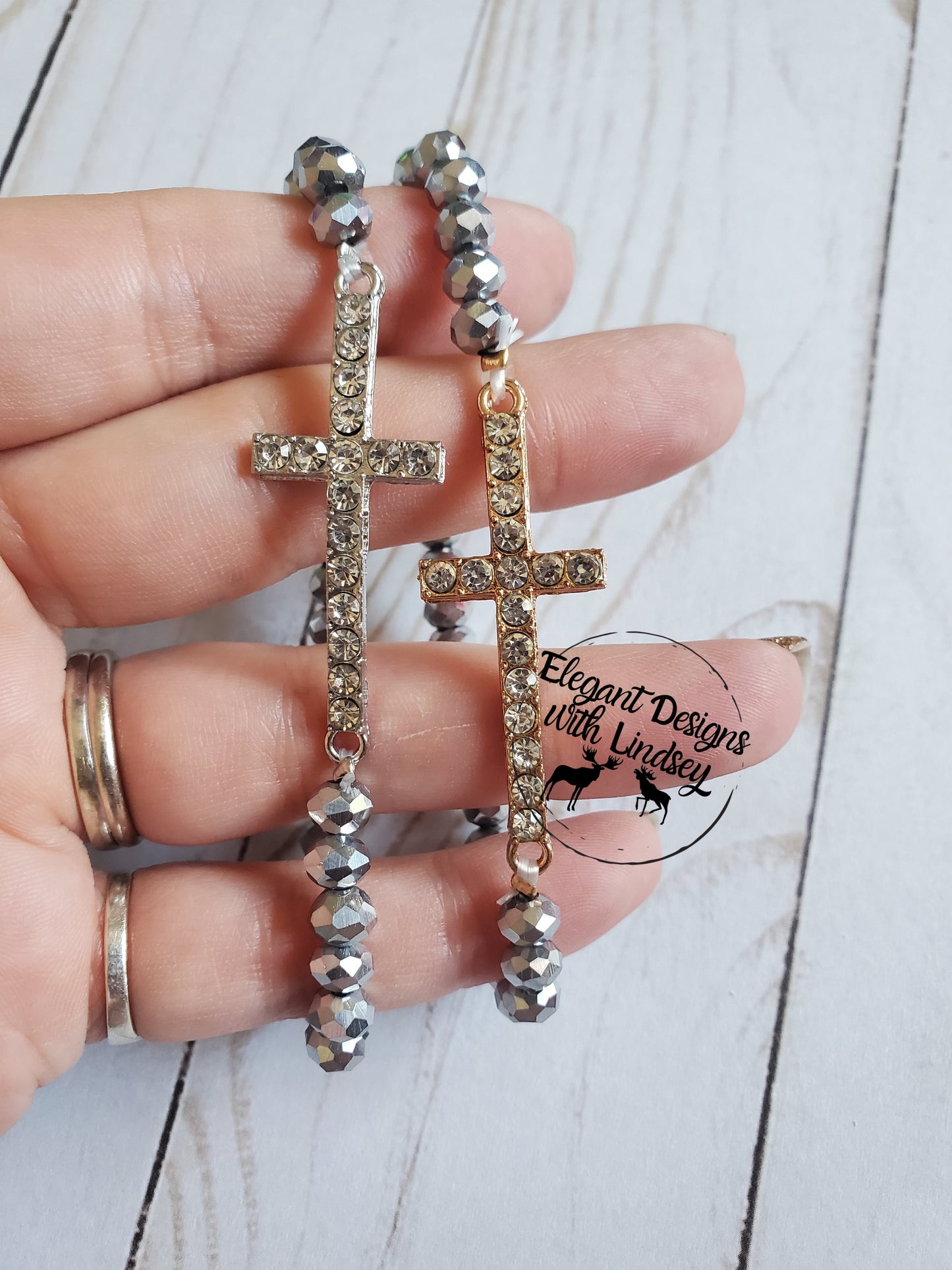 Silver Cross bracelet