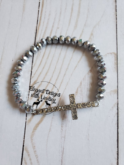 Silver Cross bracelet