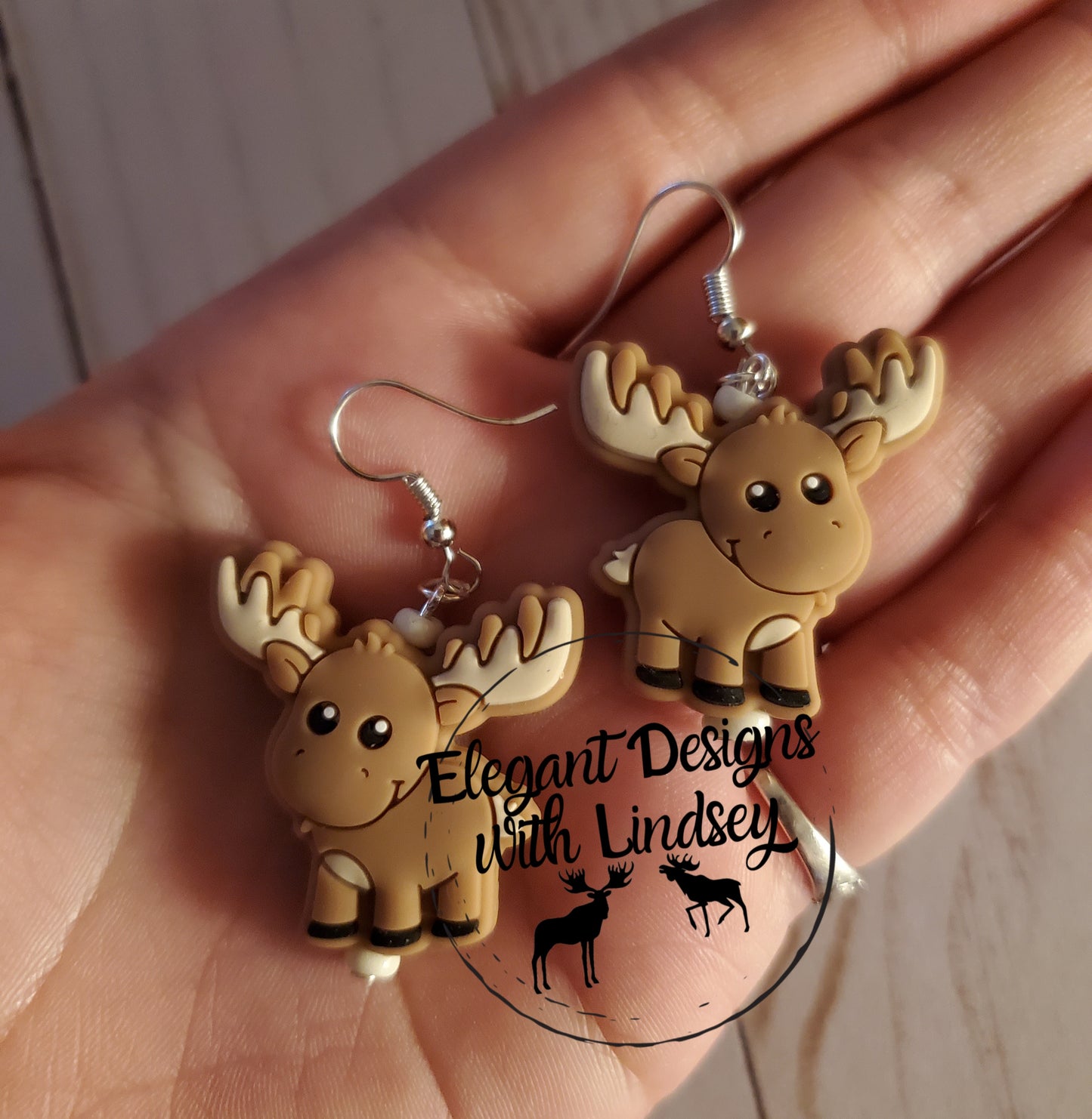 Moose Silicone Bead Earrings