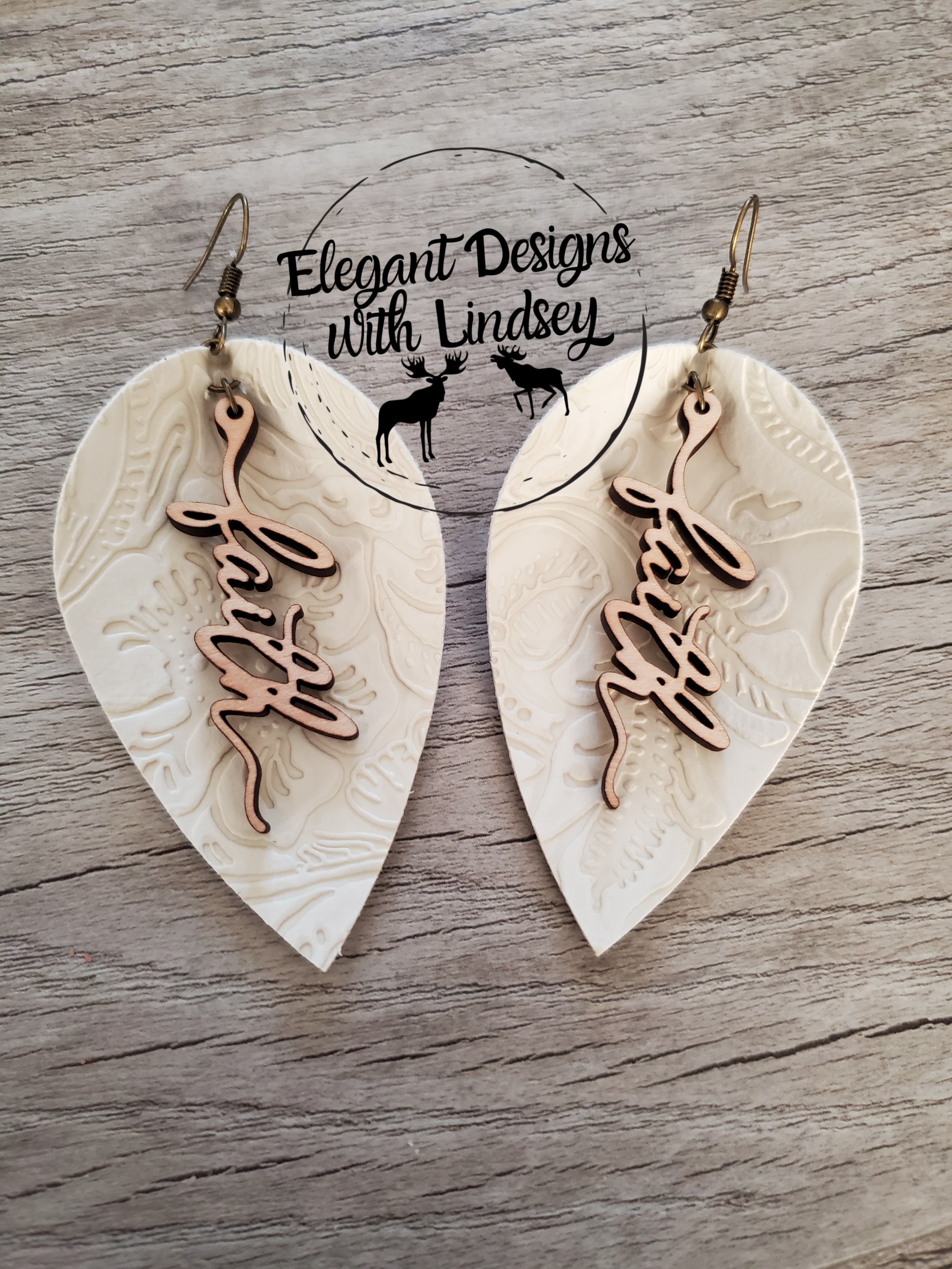 Pinched on sale leather earrings