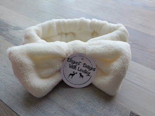 Spa plush headband Cream