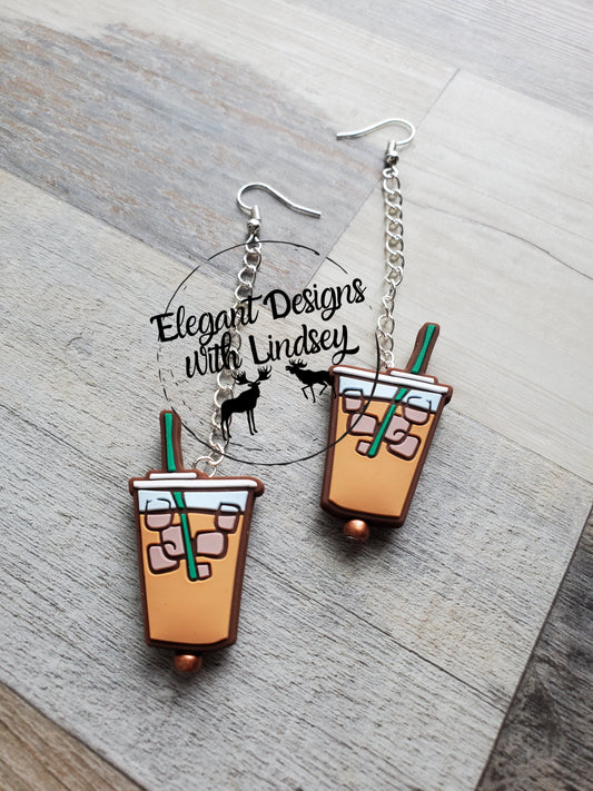 Iced Coffee Silicone Bead Earrings