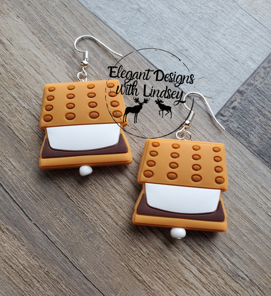 S'mores Silicone Bead Earrings