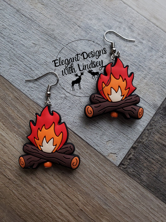 Campfire Silicone Bead Earrings