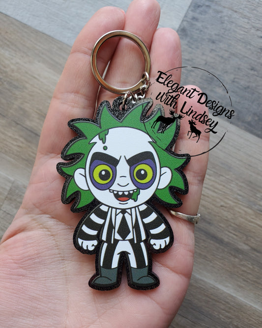 Green Hair Guy Keychain