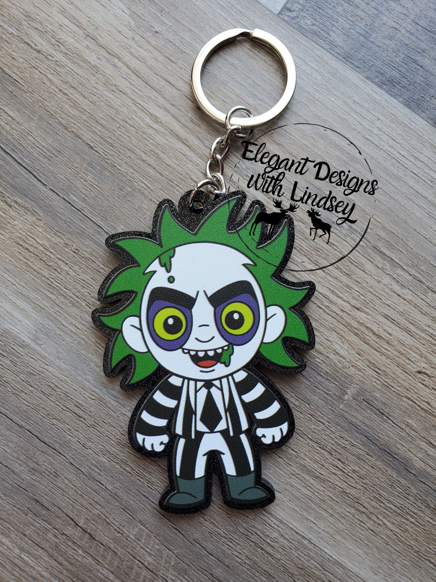 Green Hair Guy Keychain