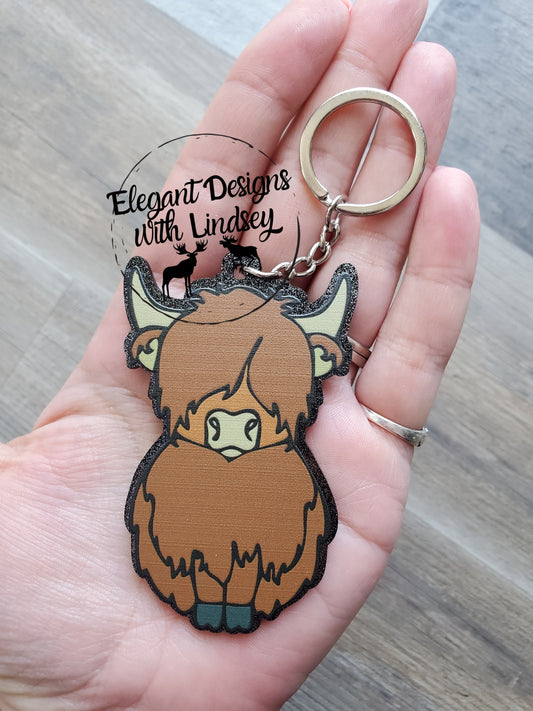 Hyland Cow Keychain