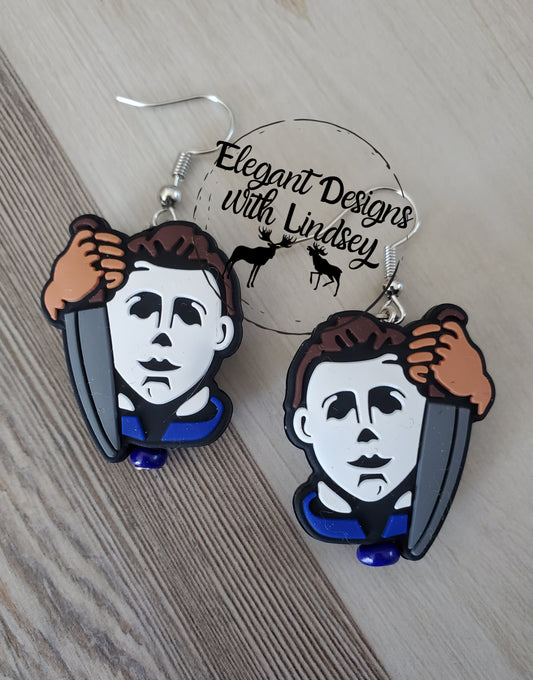 Michael Silicone Bead Earrings